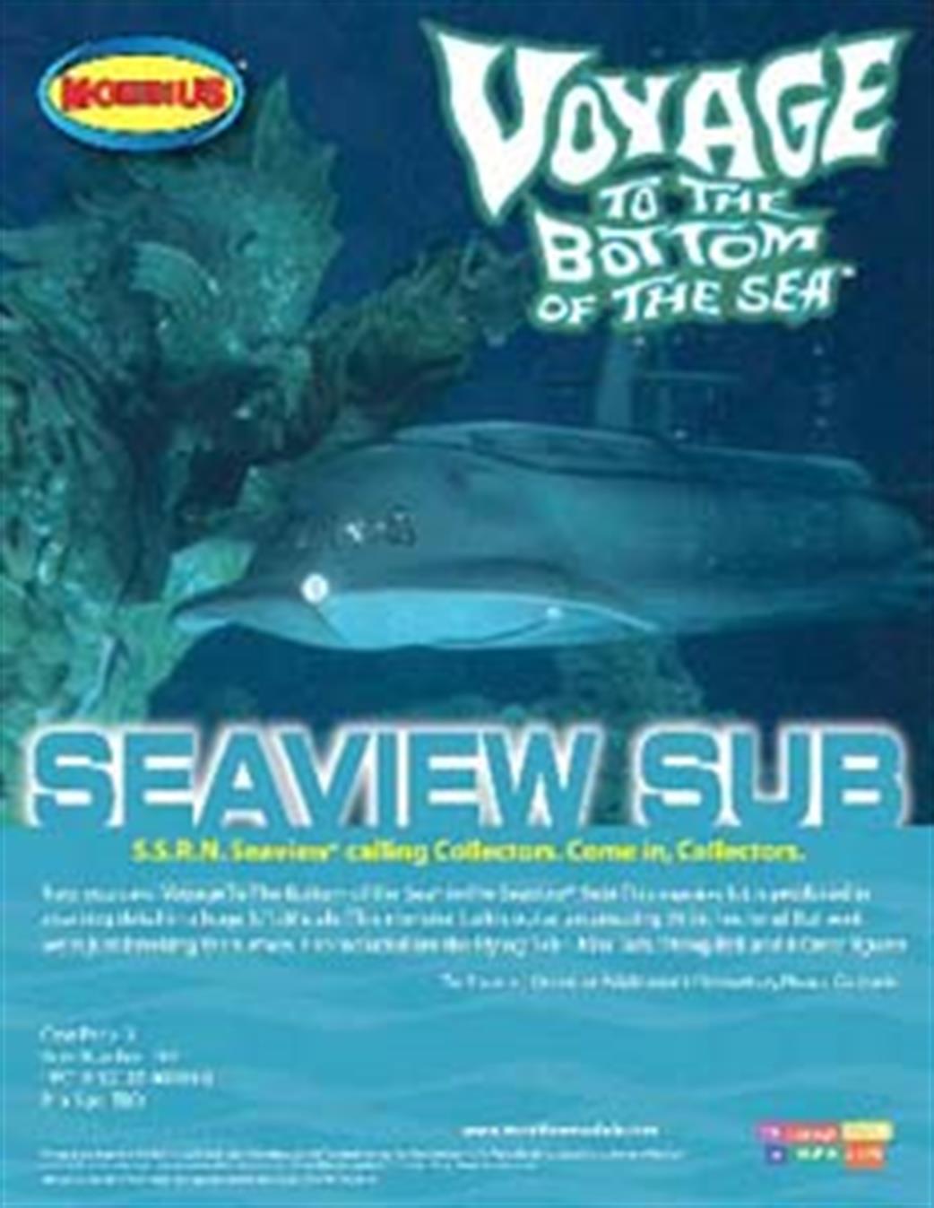 Moebius 1/128 707 Voyage to the Bottom of the Sea Seaview Sub Plastic Kit