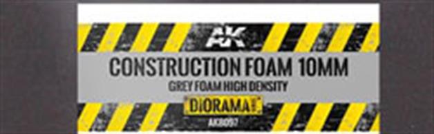 This black styrofoam can be used for creating various structural elements of a vignette or diorama, such as walls, building, ruins, cobblestone and other types of pavements, etc. – Can be cut to required shape with the help of a cutter. – Can be glued with PVA adhesive. – You can carve the surface with the help of the AK9005 Tools Set to simulate bricks, stones, or wood. The surface can also be shaped using a stamping roller. – The surface can be sanded. – We recommend to prime the surface with an acrylic primer to enhance adhesion of the further coats of paint and weathering products. – This material is cut with a hot wire. The surface can show dents and shape irregularities, which can be smoothed by sanding.