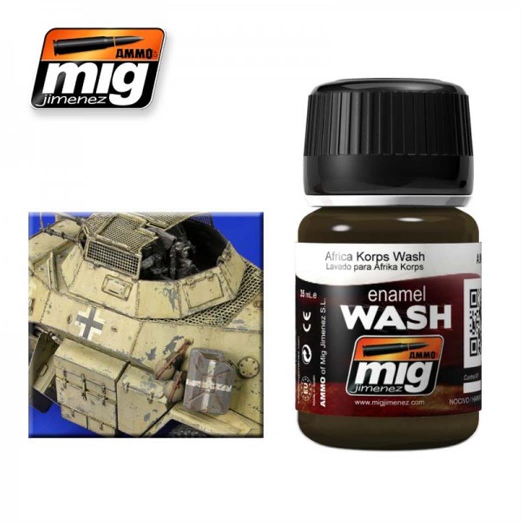 Ammo of Mig Jimenez  A.MIG-1001 Afrika Korps Vehicles Enamel Weathering Wash