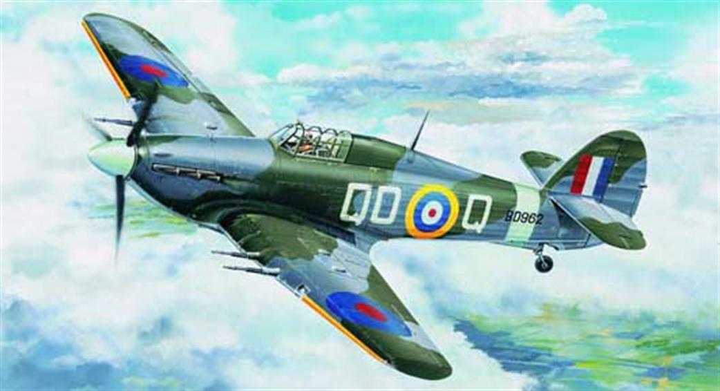 Trumpeter 1/24 02415 RAF Hurricane Mk11C World War Two Fighter Aircraft Kit