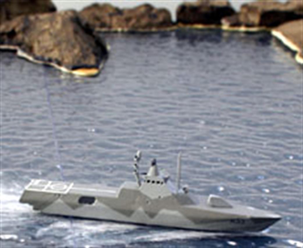 Rhenania 1/1250 Rhe152/33 Harnosand (K33), a Swedish Visby class Corvette, 2006