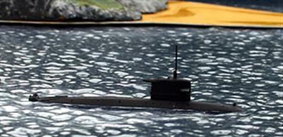 A 1/1250 scale metal waterline model of the Dutch diesel-electric submarine, Zeeleeuw of 1997