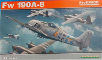 Eduard ProfiPACK 82147 1/48th Scale Plastic kit of the German Focke Wolf FW-190A-a World War 2 Fighter Aircraft.Glue and paints are required 