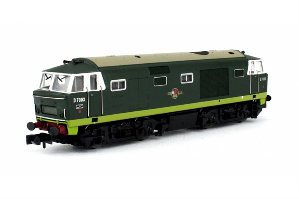 Dapol 2D-018-007D BR D7003 Beyer Peacock Hymek Diesel Hydraulic Two-Tone Green No Warning Panels DCC Fitted N