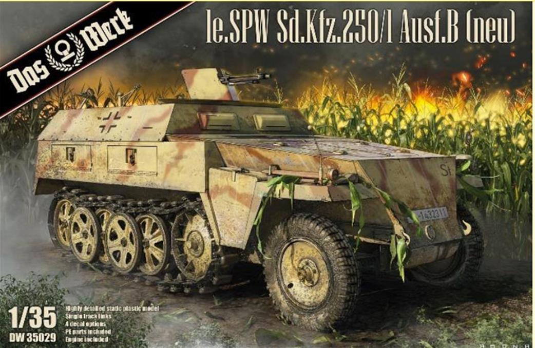 Das Werk 1/35 DW35029 German SdKfz 250/1 Ausf B WW2 German Halftrack Plastic Kit