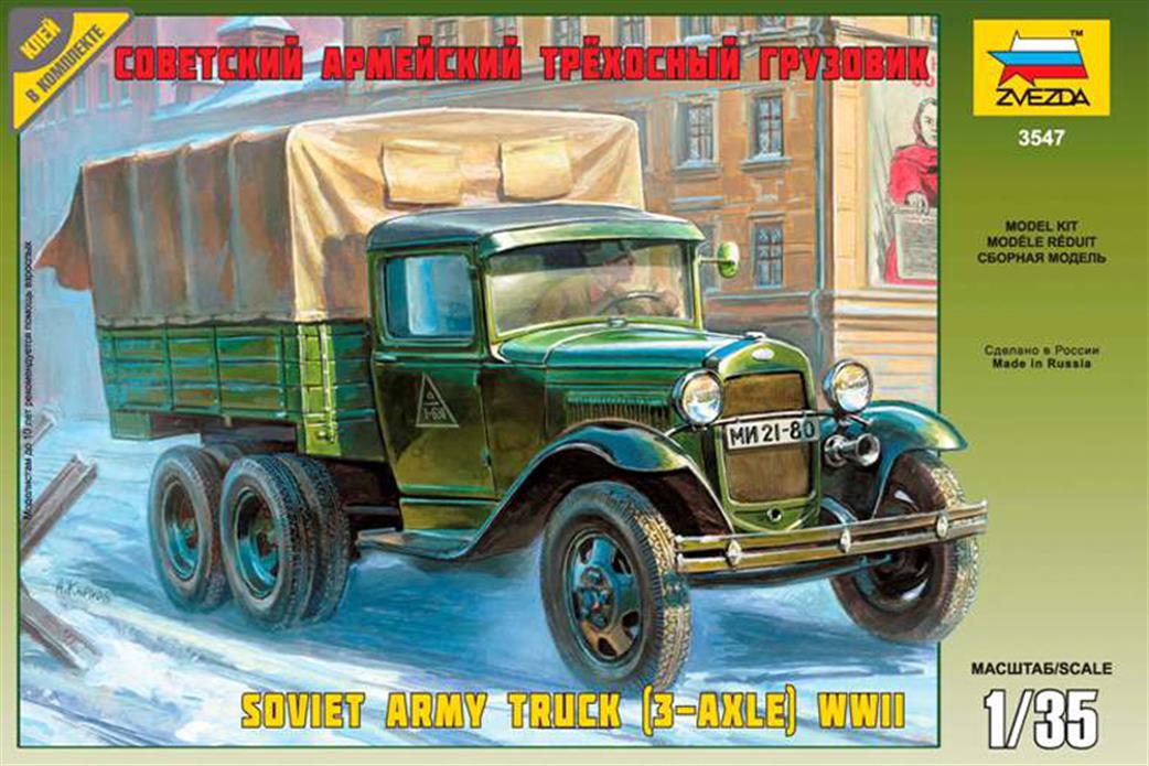 Zvezda 1/35 3547 Soviet WW2 3 Axle Truck Kit