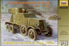 Soviet Armoured Car BA-3 - 1934Dimensions - Length 140mm.Very detailed illustrated assembly instructions accompany the kit which will be a great aid to the builder.Adhesive and paints are required