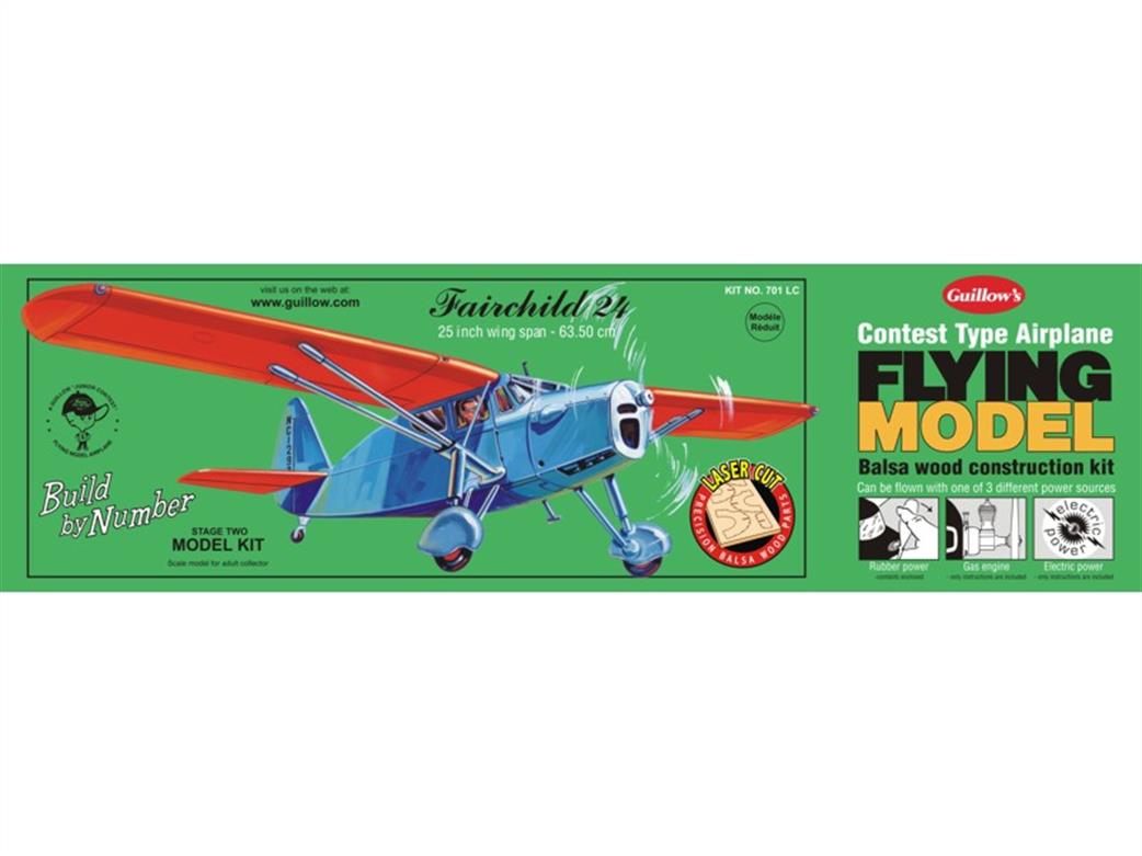 Guillows  701 Fairchild 24 Balsa Aircraft Kit